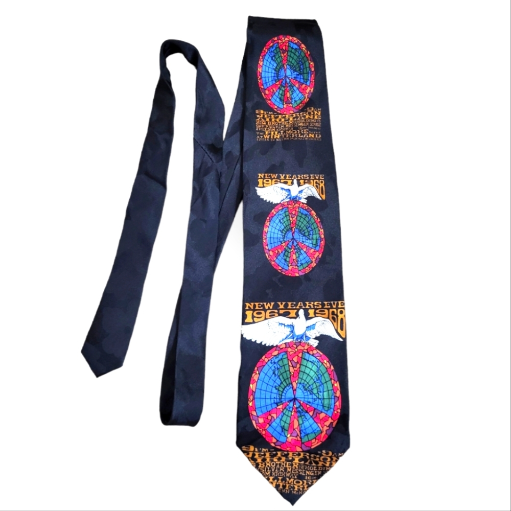 Vintage Filmore Poster Ties by Bill Graham No. 100 White Bird 1967 New Years Eve